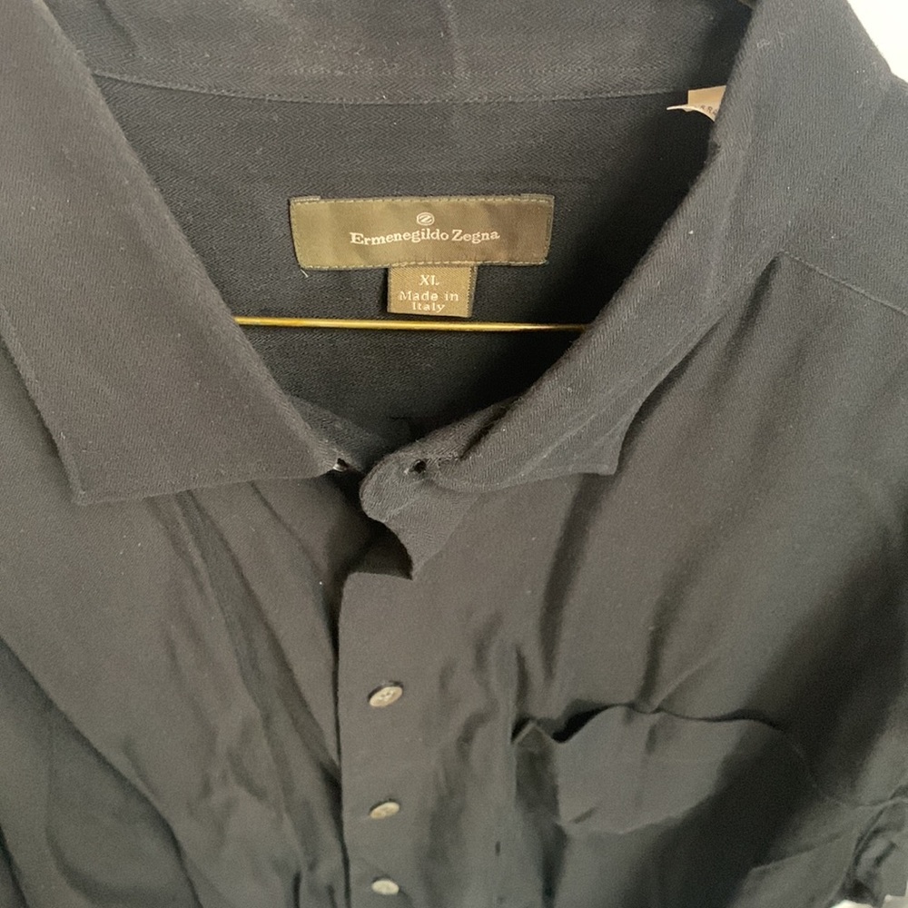 Hidden Button Down Collar - Flat Black - image 4
